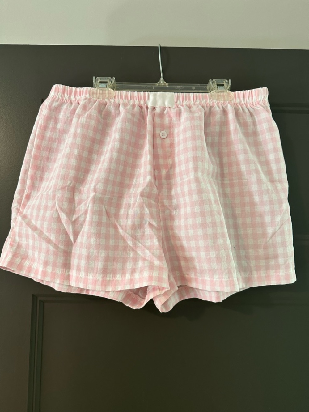 Amazon Pink Gingham Women’s Pull-On Shorts
